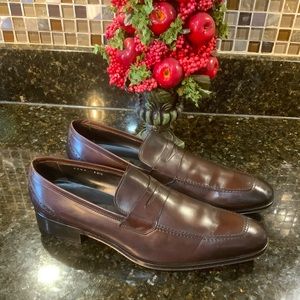 To Boot New York Men’s Brown Leather Loafer. Sz. 10.5 -AMHERST DARK BROWNS